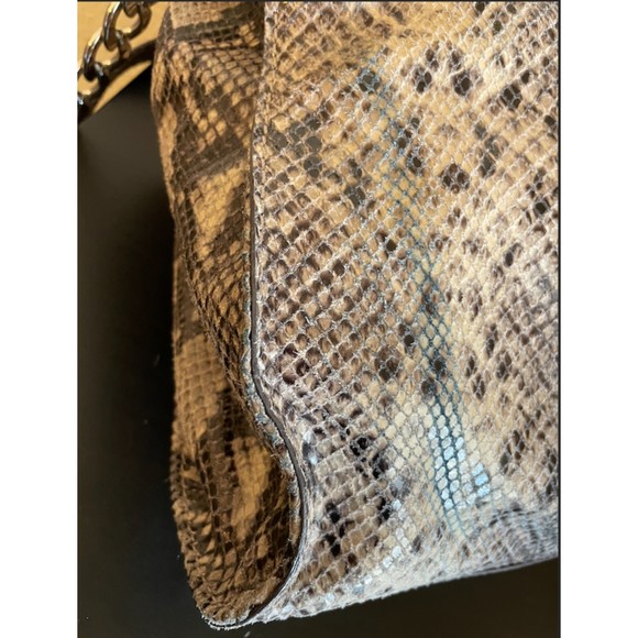 Michael Kors Gray Snakeskin Silver Hardware Large Hamilton Bag - Picture 16 of 16